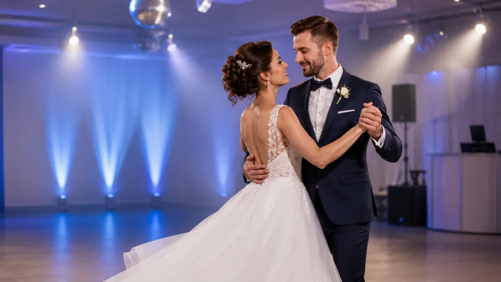 Tanzpaar bei einem Hochzeitstanzkurs