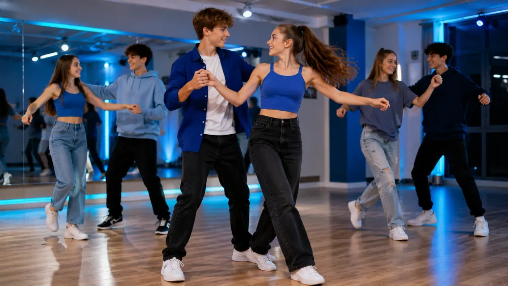 Jugendliche bei einem Tanzkurs