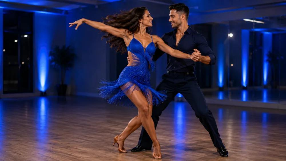 Tanzende bei einem Latino- oder Salsa-Kurs